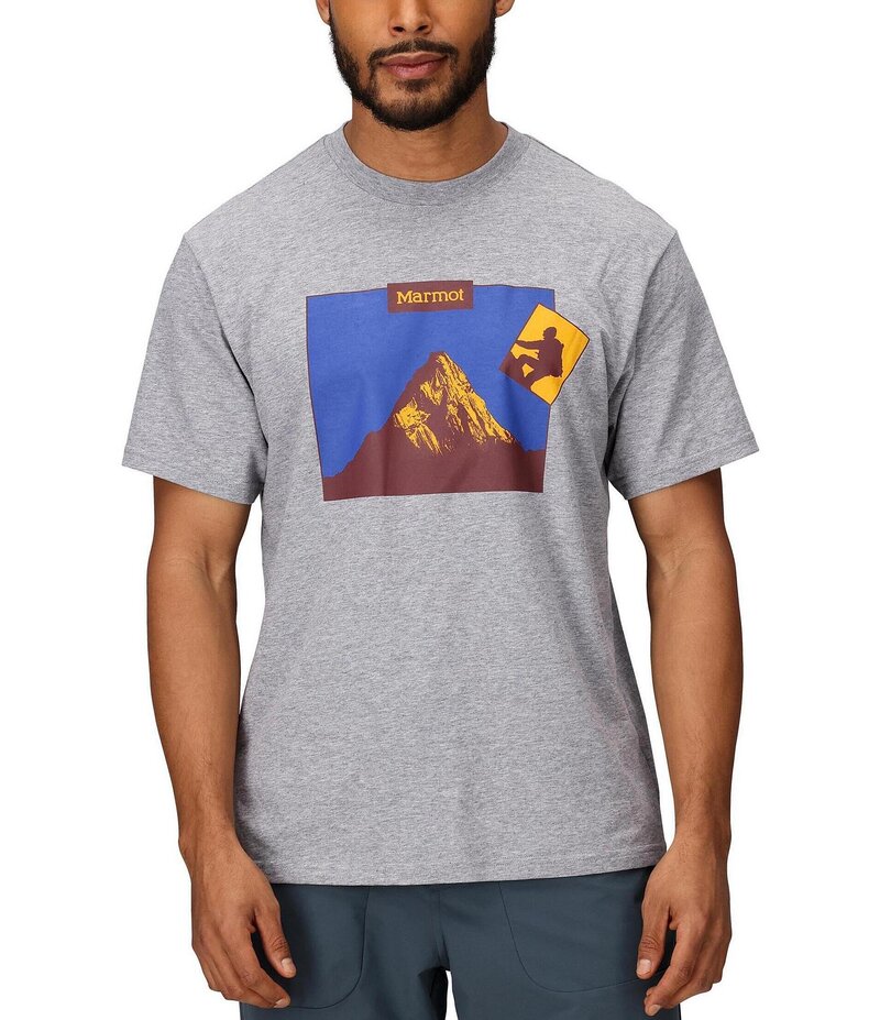 マーモット メンズ トップス シャツ Tシャツ Marmot Archive Short Sleeve T-Shirt Grey Heather グレー(4)