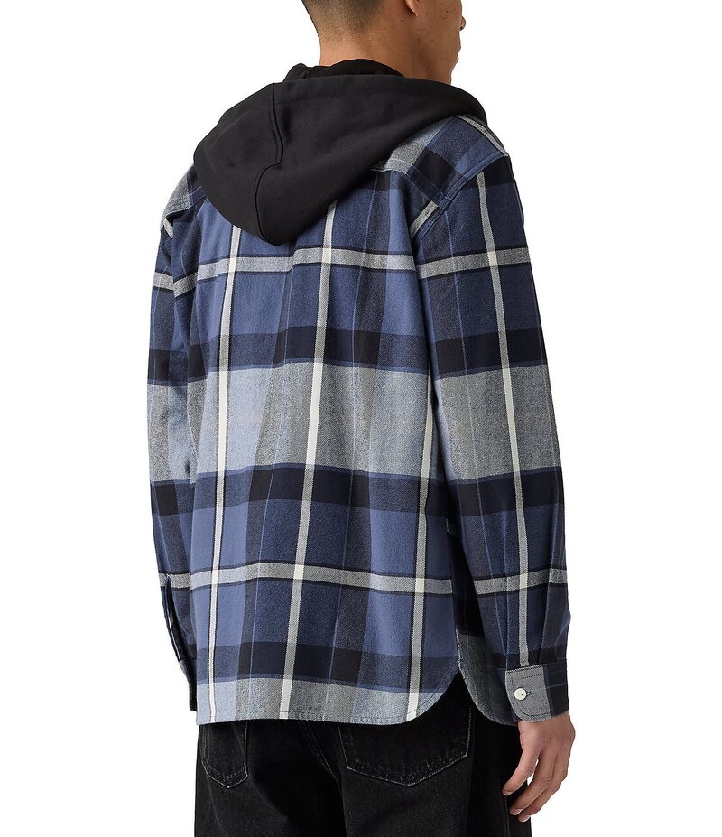 リーバイス メンズ トップス シャツ Levi'sR Plaid Long Sleeve Classic Hooded Worker Shirt Blue ブルー