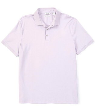 カルバンクライン メンズ シャツ トップス Solid Natural Stretch Short-Sleeve Polo Shirt Orchid Petal