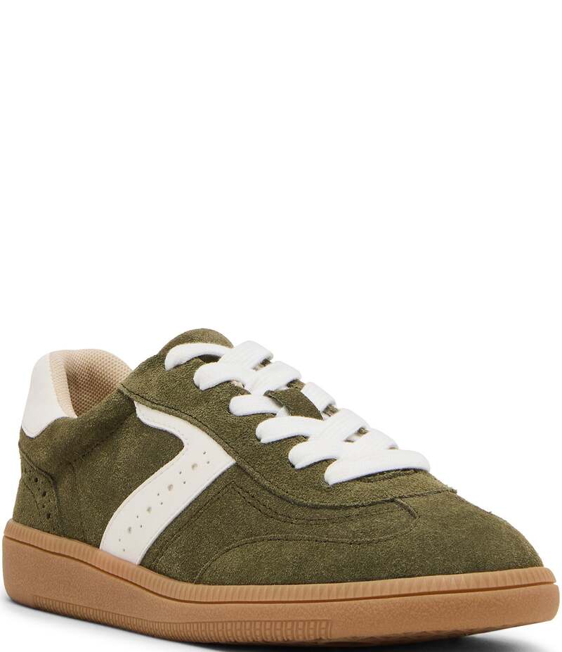 【送料無料】 ブロンド レディース カジュアルパンツ ボトムス Remmie Suede Water Resistant Classic Retro Sneakers Olive