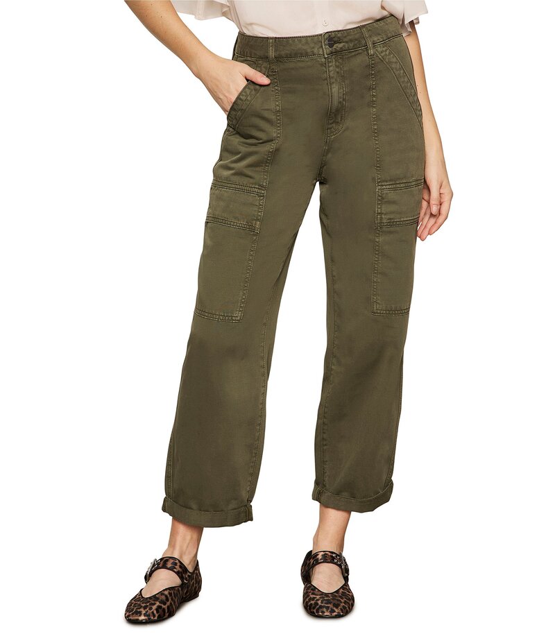 【送料無料】 サンクチュアリー レディース カジュアルパンツ ボトムス Boyfriend Utility High Rise Barrel Leg Pants Kalamata