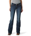 【送料無料】 ラングラー レディース デニムパンツ ジーンズ ボトムス WranglerR Mid Rise W Stitch Back Pocket Bootcut Jeans Dark Blue(4)