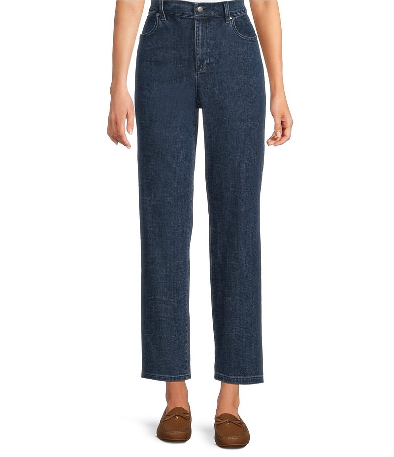 Nylon, Rayon, Polyester - エイリーンフィッシャー レディース ボトムス カジュアルパンツ デニム アンクル ジーンズ Eileen Fisher Stretch Denim Straight Ankle Jeans Medium Indigo インディゴ