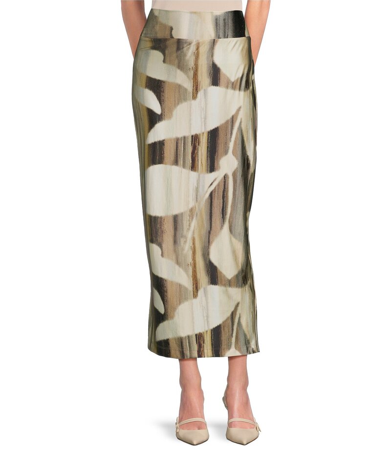 ブライン ウォーカー レディース ボトムス スカート プリント ミディ ニット Bryn Walker Coordinating Arroyo Printed Stretch Knit Elastic Waist Slim Midi Skirt Arroyo