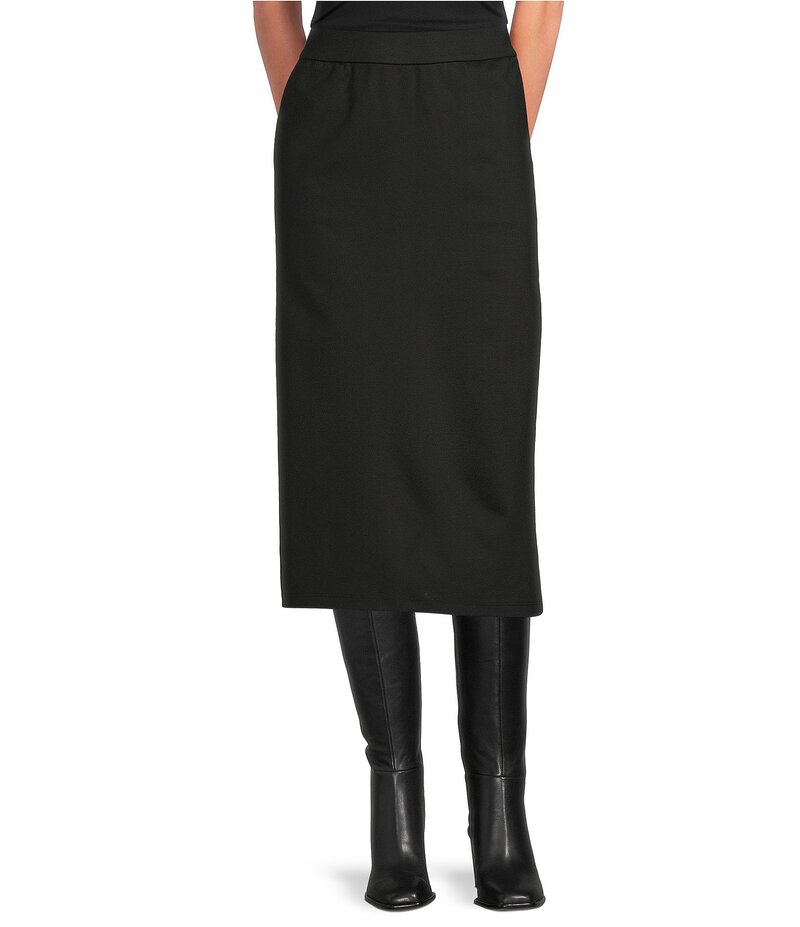 エイリーンフィッシャー レディース ボトムス スカート ミディ Eileen Fisher Flex Ponte Elastic Wais..