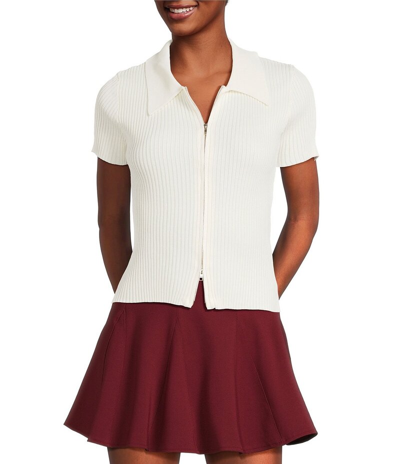 ブルーペッペーブルーペッパー レディース トップス Tシャツ ニット Blu Pepper Knit Collared Short S..