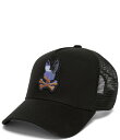 サイコバニー メンズ アクセサリー 帽子 Psycho Bunny Dante Trucker Hat Black ブラック
