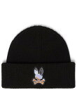 サイコバニー メンズ アクセサリー 帽子 Psycho Bunny Dante Beanie Black ブラック