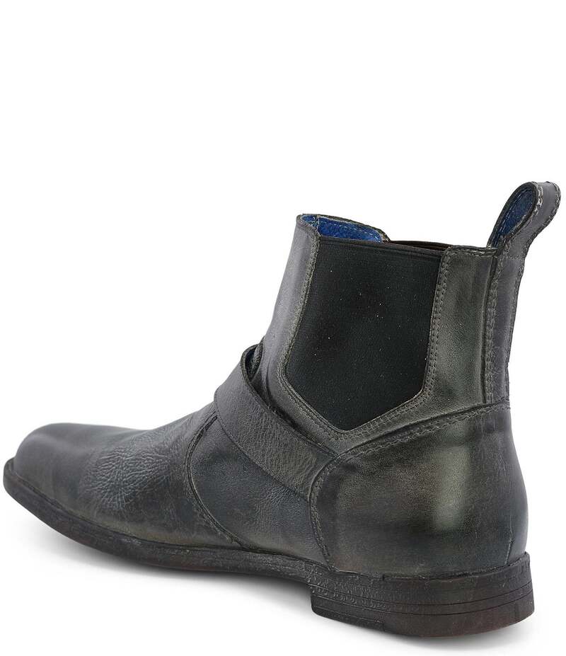ベッドステュ メンズ シューズ ブーツ・レインブーツ チェルシーブーツ チェルシー ブーツ レザー Bed Stu Men's Michelangelo Rustic Leather Chelsea Boots Graphito