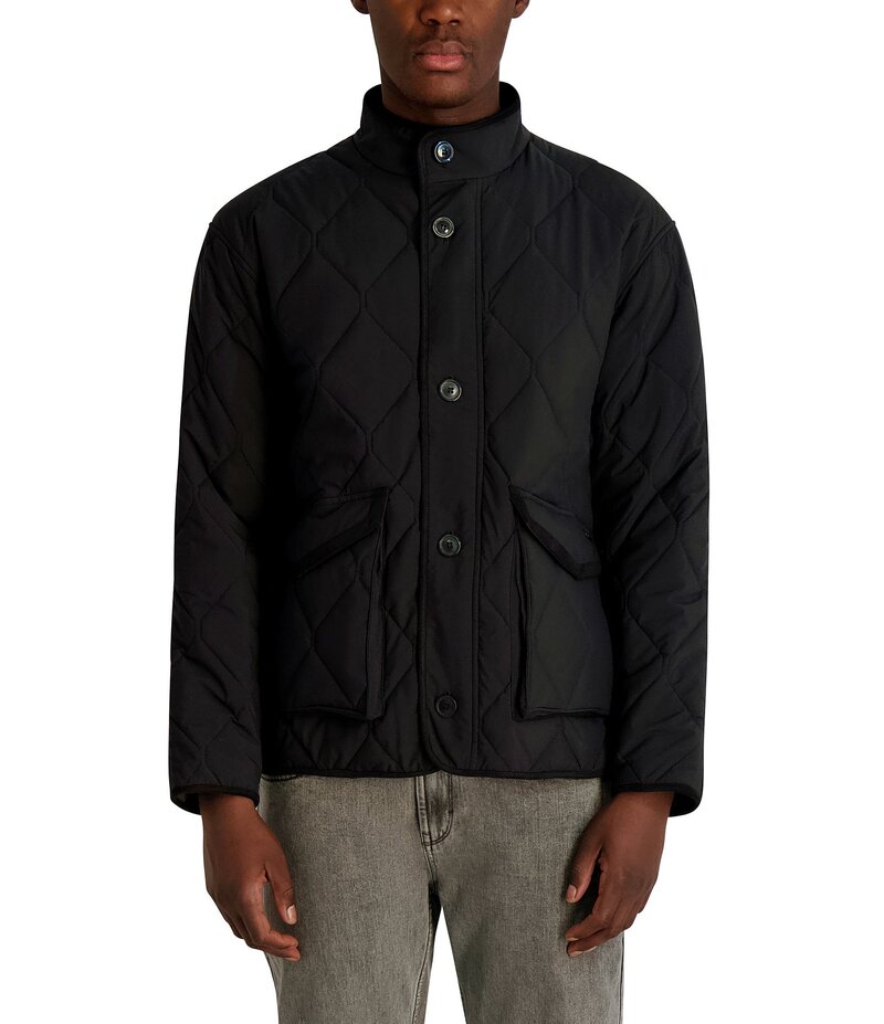 カール ラガーフェルド メンズ アウター ジャケット・ブルゾン キルティング ジャケット KARL LAGERFELD PARIS Diamond Quilted Lightweight Jacket Black ブラック