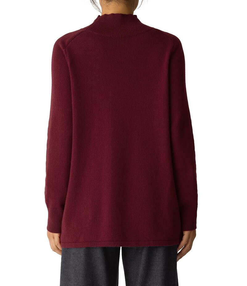エイリーンフィッシャー レディース アウター ニット・セーター タートルネック コットン ニット Eileen Fisher Organic Cotton Cashmere Knit Turtle Neck Long Sleeve Tunic Ruby ルビー