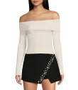 【送料無料】 ジービー レディース パーカー・スウェット フーディー アウター Off-The-Shoulder Sweater Ivory