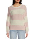 【送料無料】 カッパーキー レディース パーカー・スウェット フーディー アウター Shaker Stripe Sweater Pink/Ivory