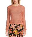 【送料無料】 ビラボン レディース パーカー・スウェット フーディー アウター Nova Open-Knit Sweater Peach Out