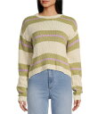 【送料無料】 ビラボン レディース パーカー・スウェット フーディー アウター Make It Waves Striped Sweater Avocado