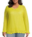 【送料無料】 スカイズアブルー レディース パーカー・スウェット フーディー アウター Plus Crochet Long Sleeve Scalloped H...