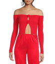 【送料無料】 ジービー レディース パーカー・スウェット フーディー アウター Rosette Off-The-Shoulder Sweater Top Cor...