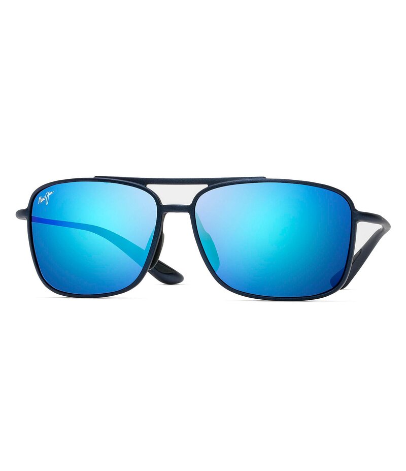 マウイジム レディース アクセサリー サングラス・アイウェア Maui Jim Kaupo Gap Polarized Navigator Sunglasses Matte Blue ブルー