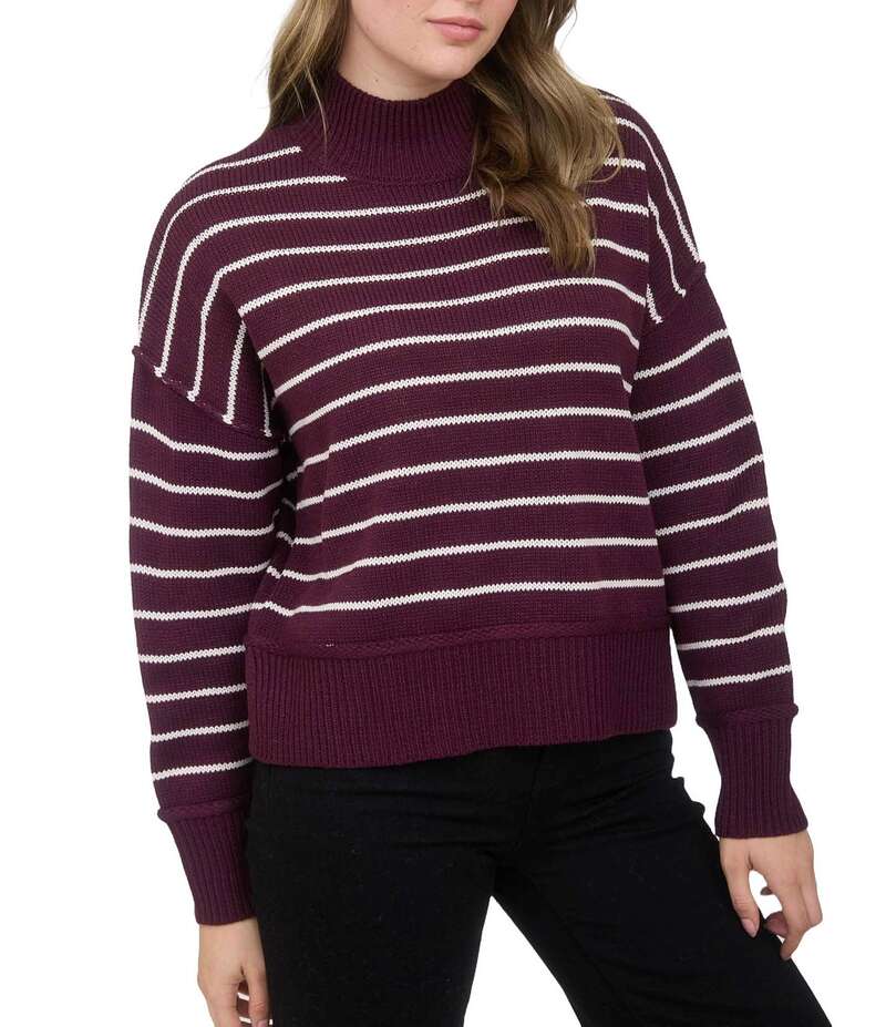 ブルーペッペーブルーペッパー レディース アウター ニット・セーター サイドスリット モックネック セ..