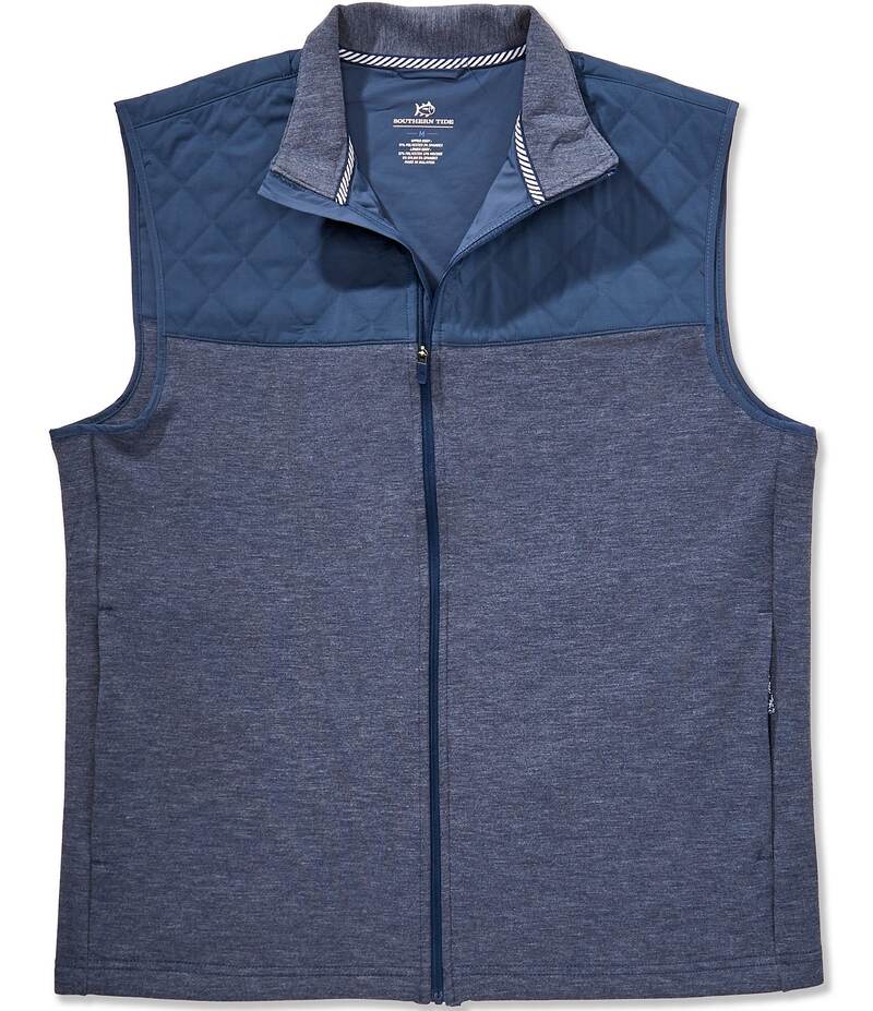 サウザーンタイド メンズ アウター ベスト キルティング Southern Tide Waterfront Quilted Vest Dress Blue ブルー(4)