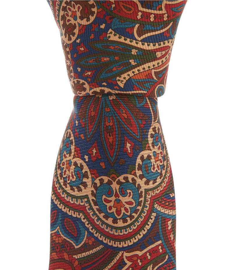 ダニエル クレミュ メンズ アクセサリー ネクタイ シルク Cremieux Thiago Paisley 3.125 Silk Blend Tie Red レッド