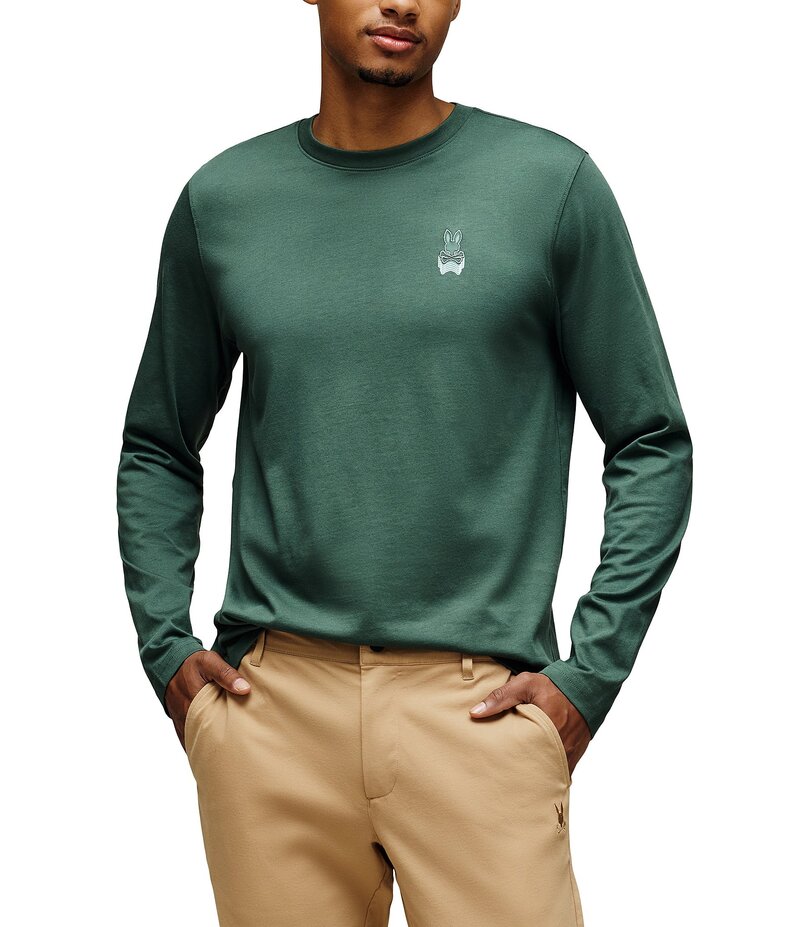 サイコバニー メンズ トップス シャツ Tシャツ グラフィック Psycho Bunny Johnny Long Sleeve Back Gr..