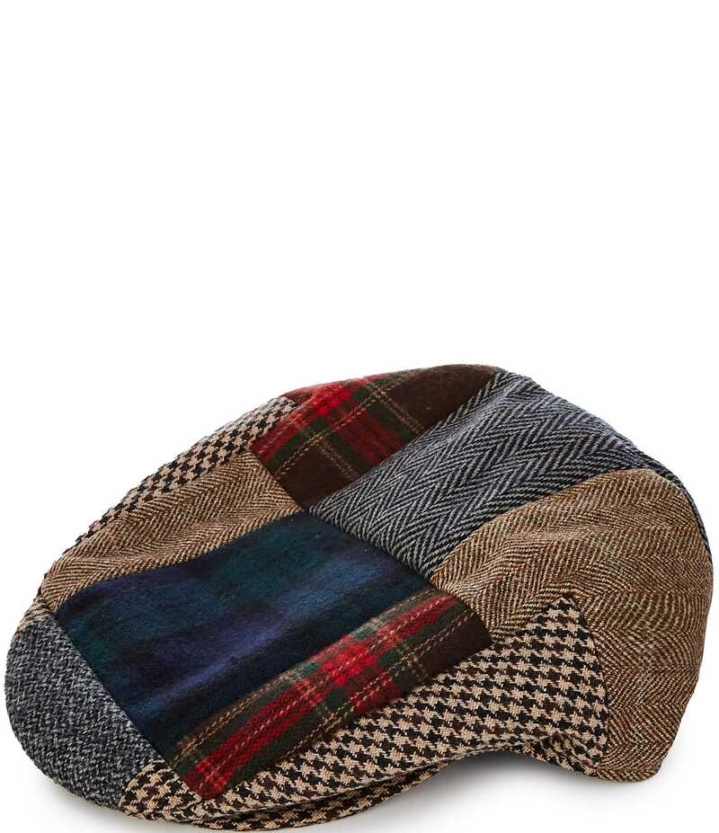 ダニエル クレミュ メンズ アクセサリー 帽子 パッチワーク Cremieux Blue Label Patchwork Driver Hat BROWN ブラウン