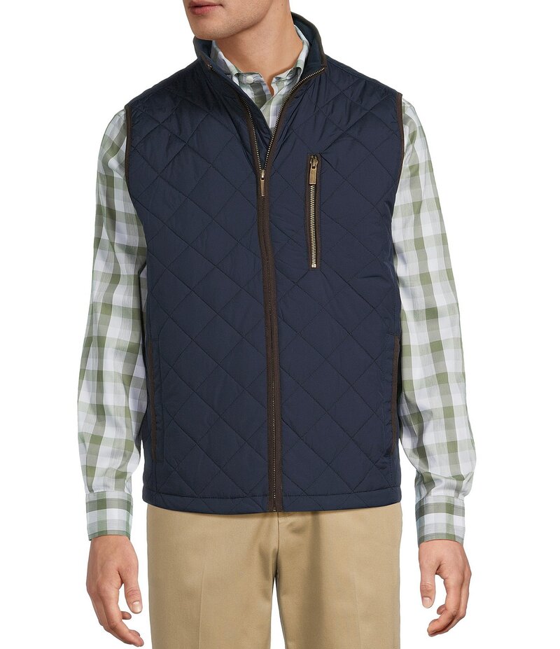 ラウンドトゥリーアンドヨーク メンズ アウター ベスト キルティング トール Roundtree & Yorke Big & Tall Quilted Heritage Vest Dark Navy ネイビー(4)