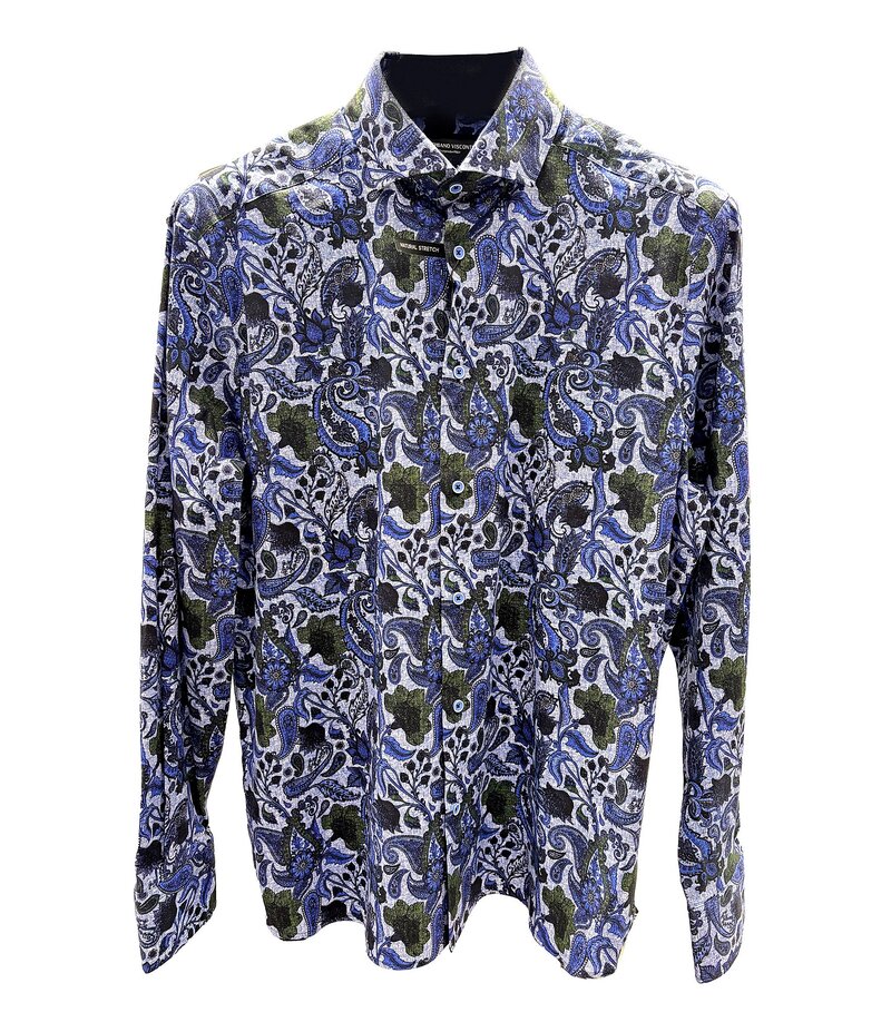 ビスコッティ メンズ トップス シャツ プリント Visconti Paisley Print Woven Long Sleeve Shirt Mult..