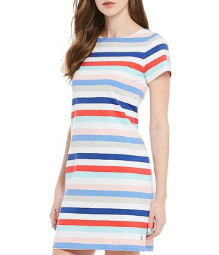 ジュールズ レディース ワンピース トップス Riviera Blue Stripe Cotton Short Sleeve Sheath Dress Blue Stripe