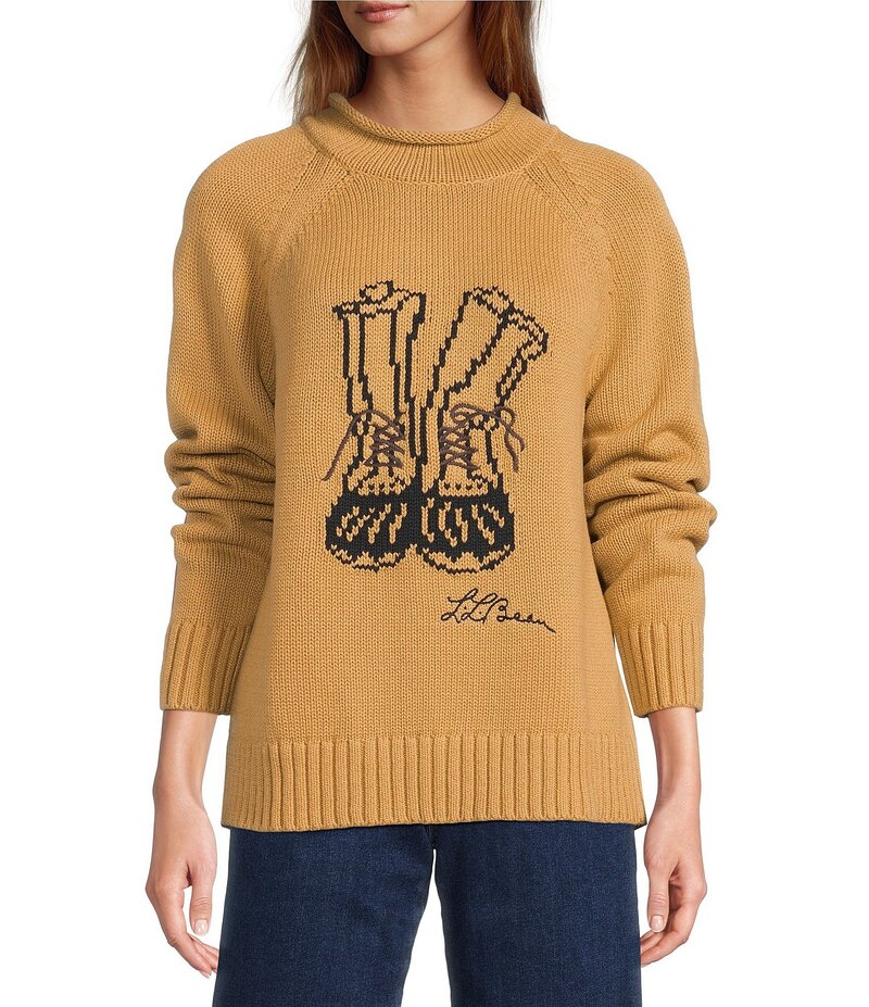 エルエルビーン レディース アウター ニット・セーター セーター コットン ブーツ L.L.Bean Signature ..