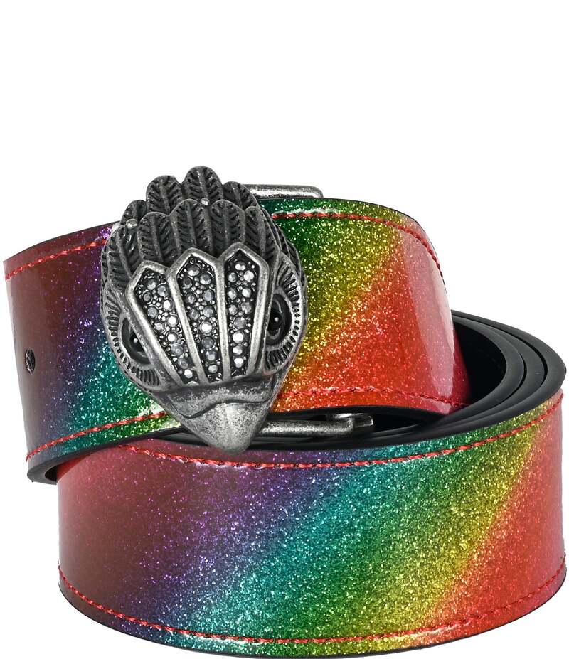 カートジェイガーロンドン レディース アクセサリー ベルトール Kurt Geiger London 1.5 Eagle Buckle Metallic Rainbow Reversible Hip Belt Metallic Rainbow/Black ブラック