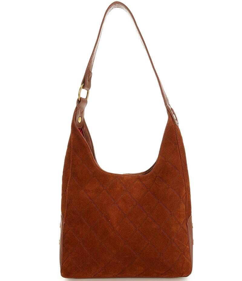 ハミット レディース バッグ スエード Hammittimedium Chocolate Diamond Suede Shoulder Bag Chocolate Diamond AG チョコレート