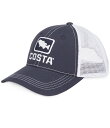 コスタ メンズ アクセサリー 帽子 刺繍 Costa Embroidered XL Bass Trucker Hat Navy/White ホワイト