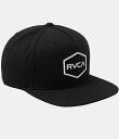 ルーカ メンズ アクセサリー 帽子 RVCA Commonwealth Snap Back Hat Black/White ホワイト