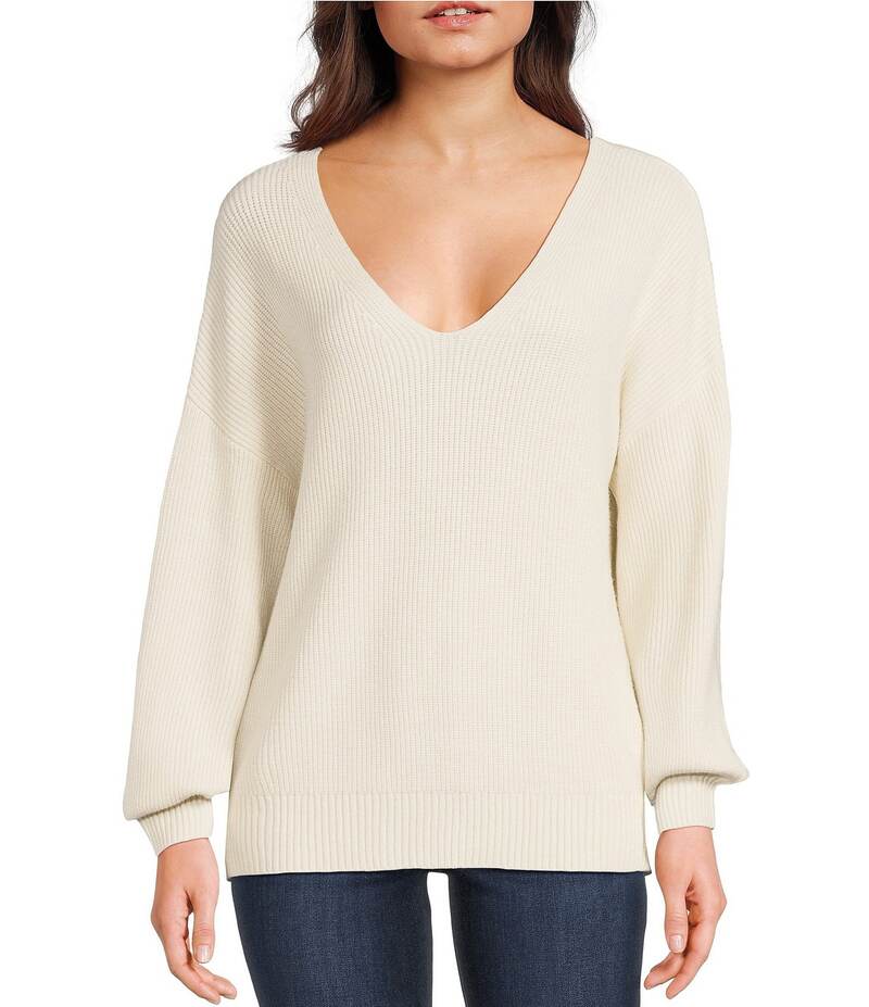 ブルーペッペーブルーペッパー レディース アウター ニット・セーター Vネック ドロップショルダー Blu..