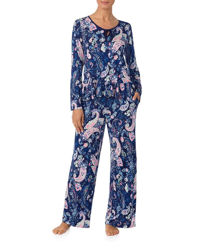 �ȥåߡ��Хϥ� ��ǥ����� ������������� �ʥ��ȥ����� �ץ��� �˥å� Tommy Bahama Paisley Print Long Sleeve Sco...