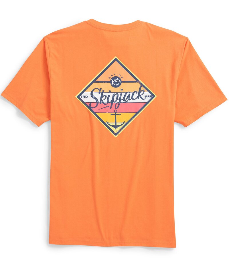 サウザーンタイド メンズ トップス シャツ Southern Tide Anchor At Sunset Short Sleeve T-Shirt Peac..