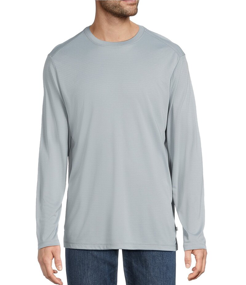 トッミーバハマ メンズ トップス シャツ Tommy Bahama Bay Stripe Long Sleeve T-Shirt Anchor Grey グ..
