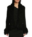 【送料無料】 チェルシーアンドバイオレット レディース ニット・セーター カーディガン アウター Fringed Cardigan Black