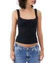 【送料無料】 アーバンアウトフィッターズ レディース シャツ トップス Sleeveless Linen-Blend Camisole Top Black