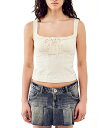 【送料無料】 アーバンアウトフィッターズ レディース シャツ トップス Sleeveless Linen-Blend Camisole Top White