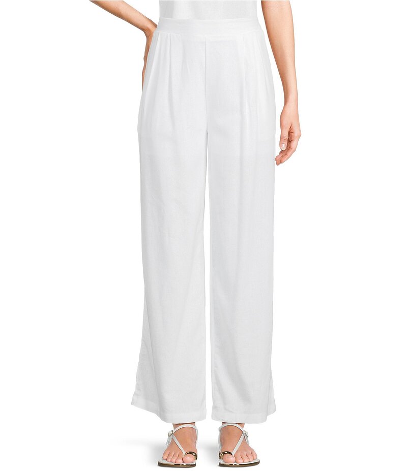 ブルーペッペーブルーペッパー レディース ボトムス カジュアルパンツ ハイウエスト プリーツ リネン B..