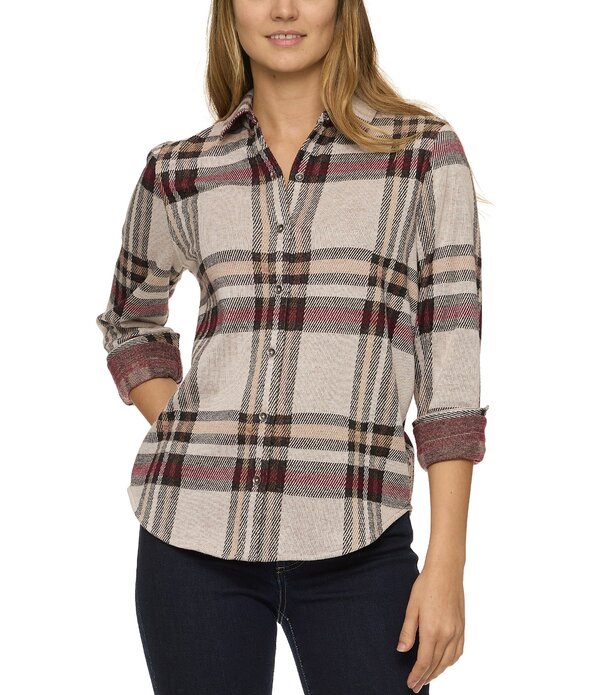 フラッグ アンド アンセム レディース トップス シャツ Flag and Anthem Adelaide Long Sleeve Plaid F..