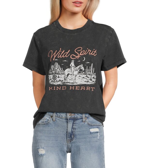 フラッグ アンド アンセム レディース トップス シャツ Flag and Anthem Wild Spirit Short Sleeve T-S..