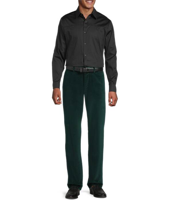 ムラノ メンズ ボトムス カジュアルパンツ スリムフィット ベルベット Murano Alex Slim Fit Velvet Suit Separates Dress Pants Cyprus Green グリーン