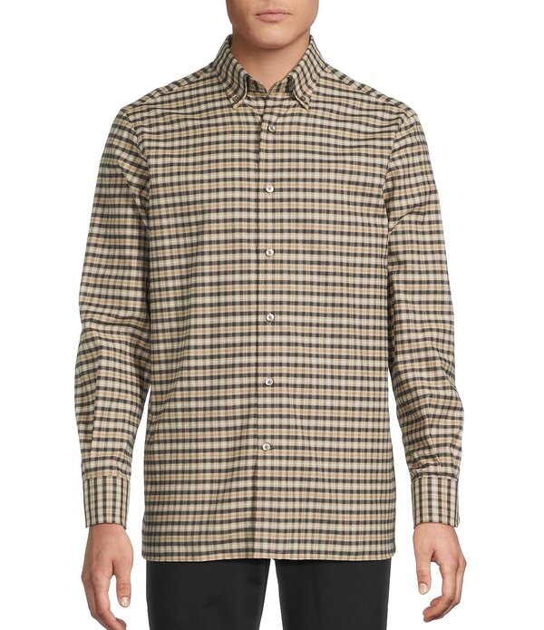ダニエル クレミュ メンズ トップス シャツ Daniel Cremieux Signature Label Heathered Check Cashmere Blend Long Sleeve Woven Shirt Multi Color マルチカラー