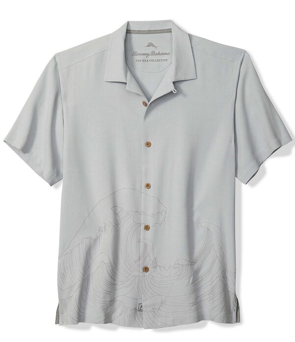 トッミーバハマ メンズ トップス シャツ Tommy Bahama Kahuna Wave Short Sleeve Woven Camp Shirt Micro Chip