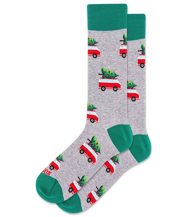 ホットソックス メンズ アンダーウェア 靴下 Hot Sox Christmas Tree Van Socks Grey Heather グレー