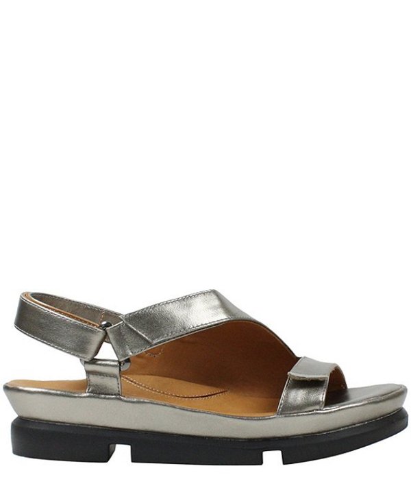 ラモールドピード レディース サンダル シューズ L'amour Des Pieds Villarmosa Metallic Leather Sandals Pewter Metallic